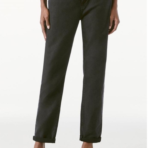 Frame Denim Le Garcon Washed Black Boyfriend Jean - Picture 2 of 6